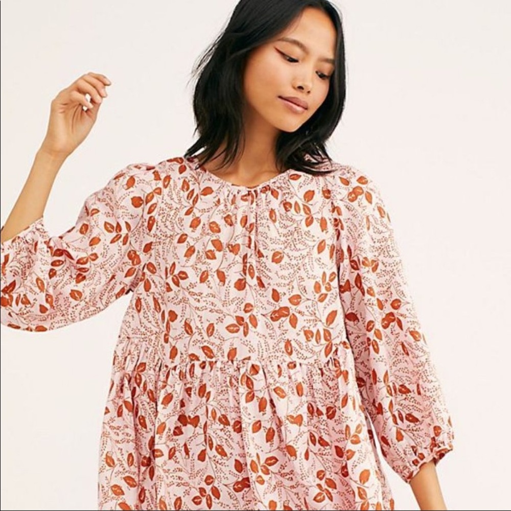 Free People paper hearts mini dress NWOT